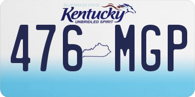 KY license plate 476MGP