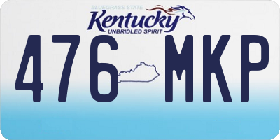 KY license plate 476MKP