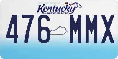 KY license plate 476MMX