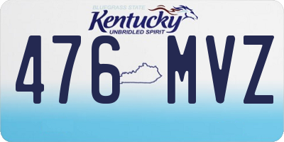 KY license plate 476MVZ