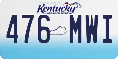 KY license plate 476MWI