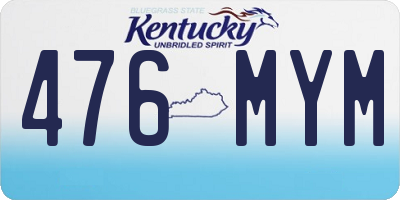 KY license plate 476MYM