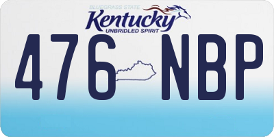 KY license plate 476NBP