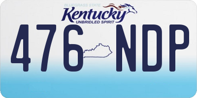 KY license plate 476NDP