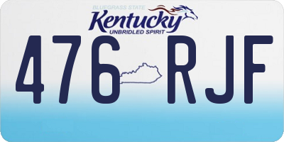 KY license plate 476RJF