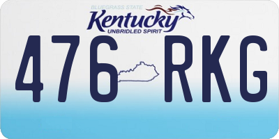 KY license plate 476RKG