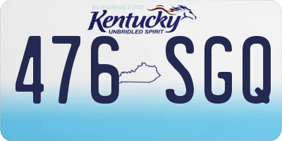 KY license plate 476SGQ