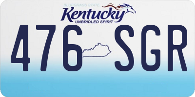 KY license plate 476SGR