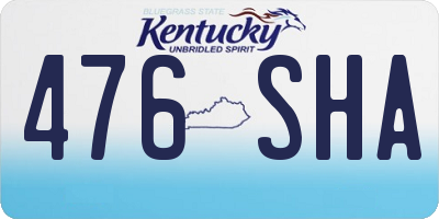 KY license plate 476SHA