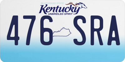 KY license plate 476SRA