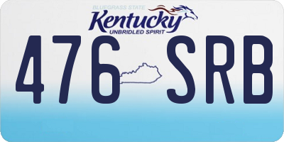 KY license plate 476SRB