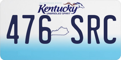 KY license plate 476SRC