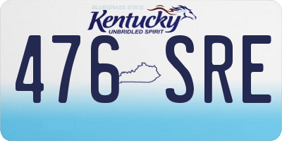 KY license plate 476SRE