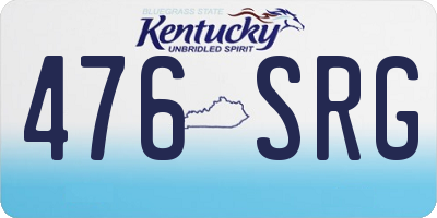 KY license plate 476SRG
