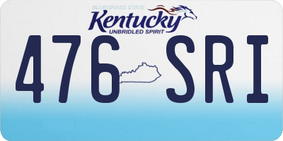 KY license plate 476SRI