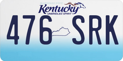 KY license plate 476SRK