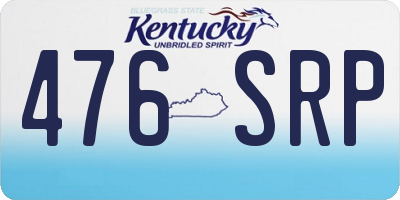 KY license plate 476SRP
