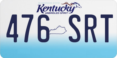 KY license plate 476SRT