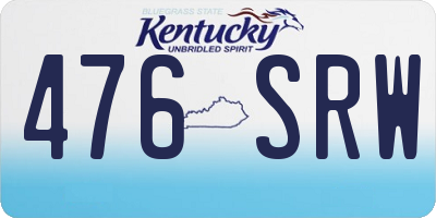 KY license plate 476SRW