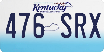 KY license plate 476SRX