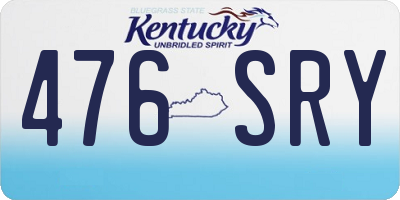 KY license plate 476SRY