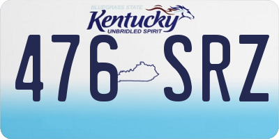 KY license plate 476SRZ