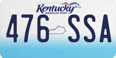 KY license plate 476SSA