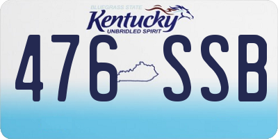 KY license plate 476SSB