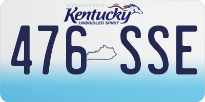 KY license plate 476SSE