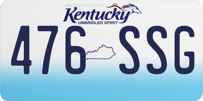 KY license plate 476SSG