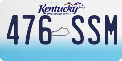 KY license plate 476SSM