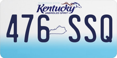 KY license plate 476SSQ