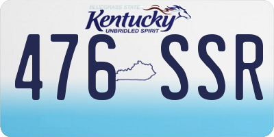 KY license plate 476SSR