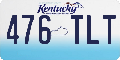 KY license plate 476TLT