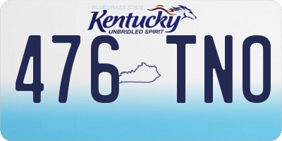 KY license plate 476TNO