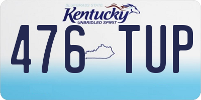 KY license plate 476TUP