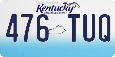 KY license plate 476TUQ