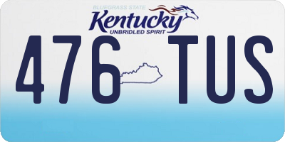KY license plate 476TUS