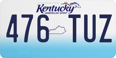 KY license plate 476TUZ