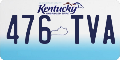 KY license plate 476TVA