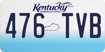 KY license plate 476TVB
