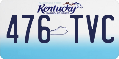 KY license plate 476TVC