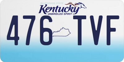KY license plate 476TVF