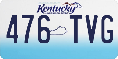 KY license plate 476TVG