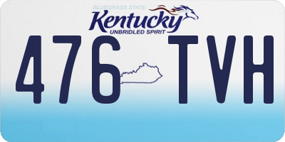 KY license plate 476TVH