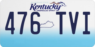 KY license plate 476TVI