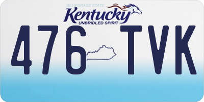 KY license plate 476TVK