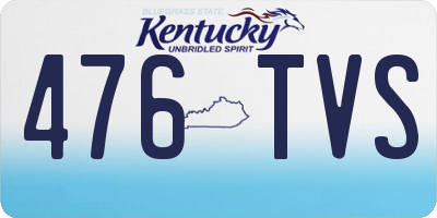 KY license plate 476TVS