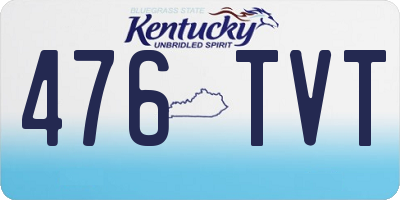 KY license plate 476TVT