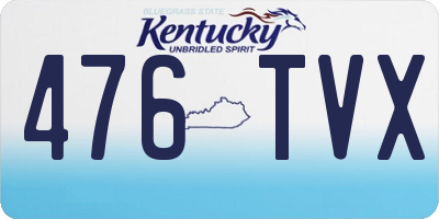KY license plate 476TVX